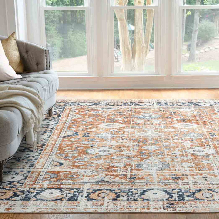 Tyse Area Rugs Palazzo 5'3"x7'3" Rust PLZ2404