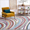 Tyse Area Rugs Palermo Shag 5'3"x7'3" Multi-Color PLR1400