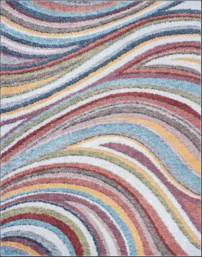 Tyse Area Rugs Palermo Shag Multi-Color PLR1400