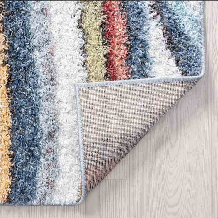 Tyse Area Rugs Palermo Shag Multi-Color PLR1400 backing