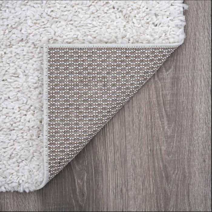 Tyse Area Rugs Soho Shag White SOH1300 backing