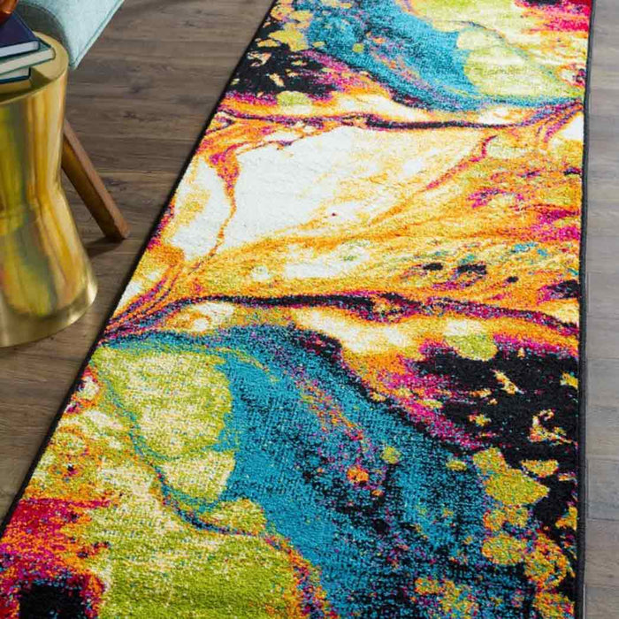 Tyse Area Rugs Symphony 2'7"x7'3" Multi-Color SMP1004