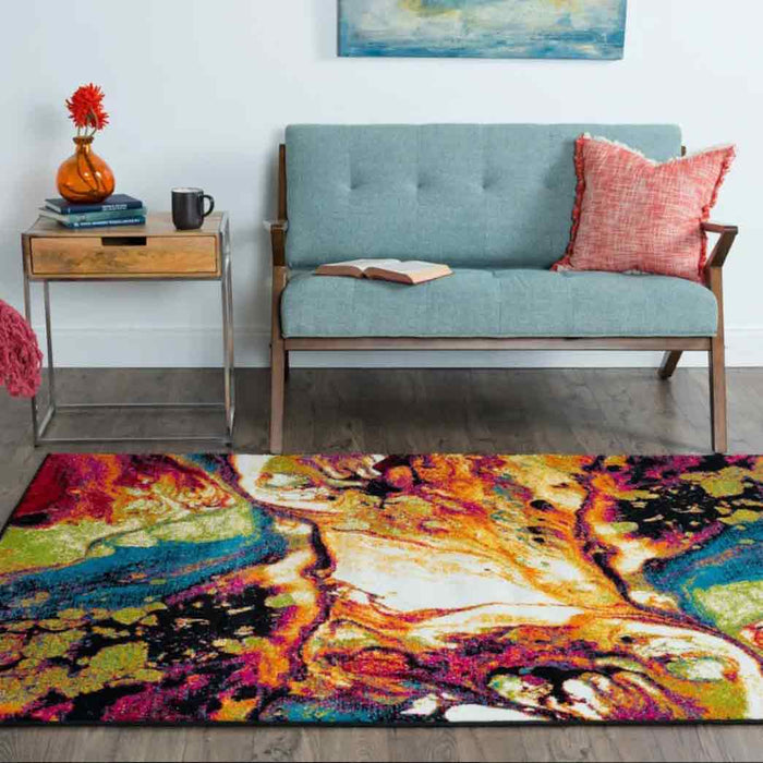 Tyse Area Rugs Symphony 5'3"x7'3" Multi-Color SMP1004