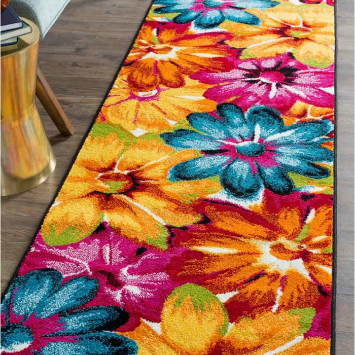 Tyse Area Rugs Symphony 2'7"x7'3" Multi-Color SMP1005