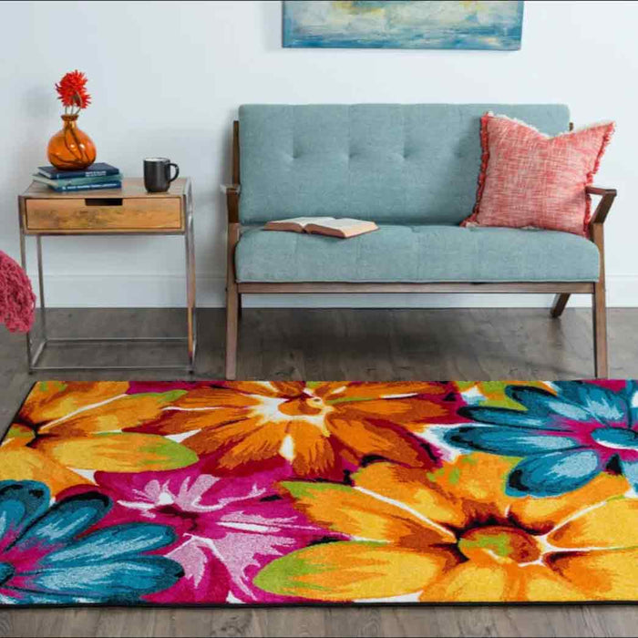 Tyse Area Rugs Symphony 3'11"x5'3" Multi-Color SMP1005