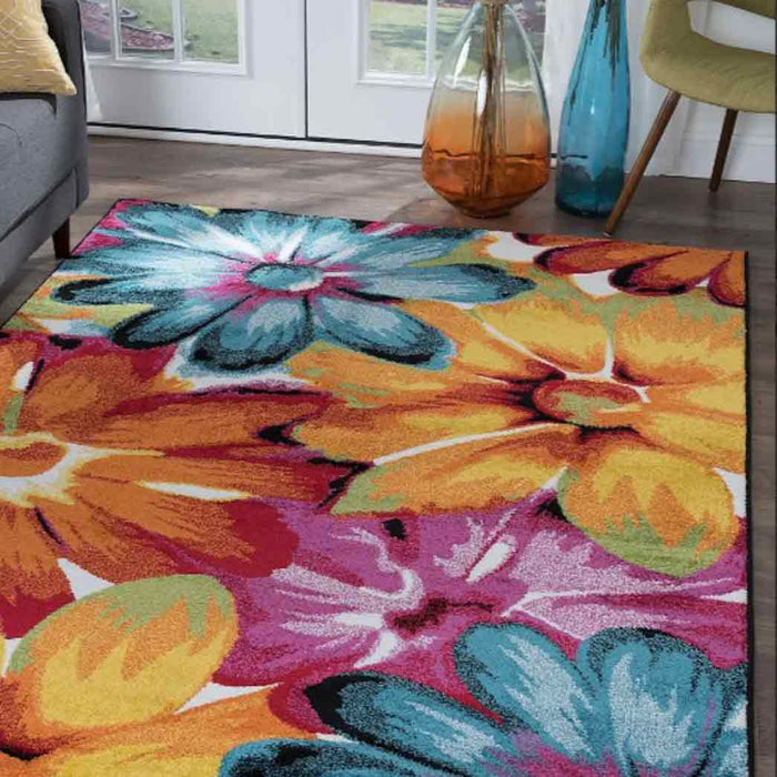 Tyse Area Rugs Symphony 7'10"x10'3" Multi-Color SMP1005