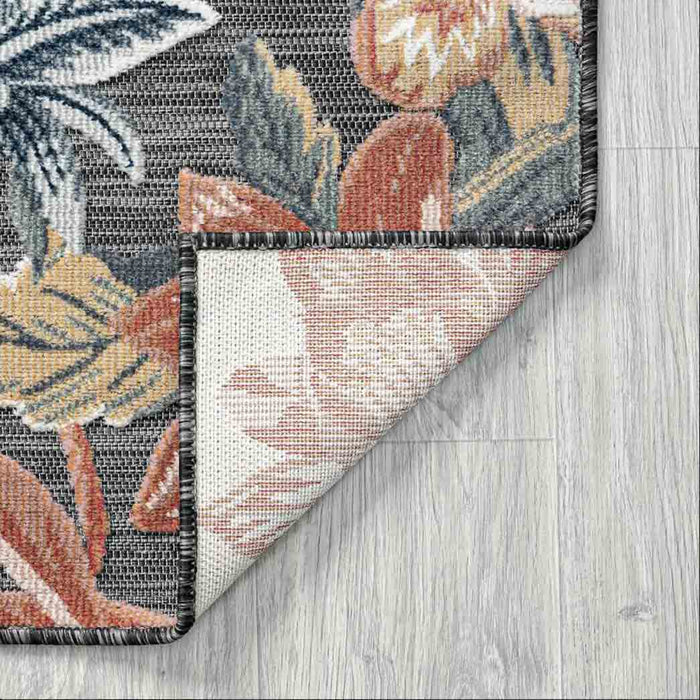 Tyse Area Rugs Tropic Black TRP1003 backing
