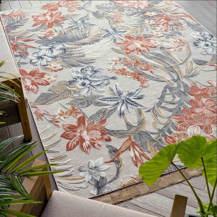 Tyse Area Rugs Tropic 7'7"x10'3" Gray TRP1009