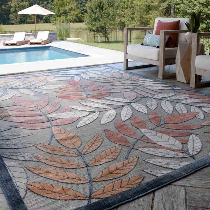 Tyse Area Rugs Tropic 3'10"x5'3" Gray TRP1209