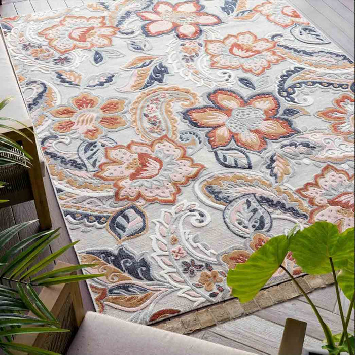 Tyse Area Rugs Tropic 8'5"x12'2" Gray TRP1309