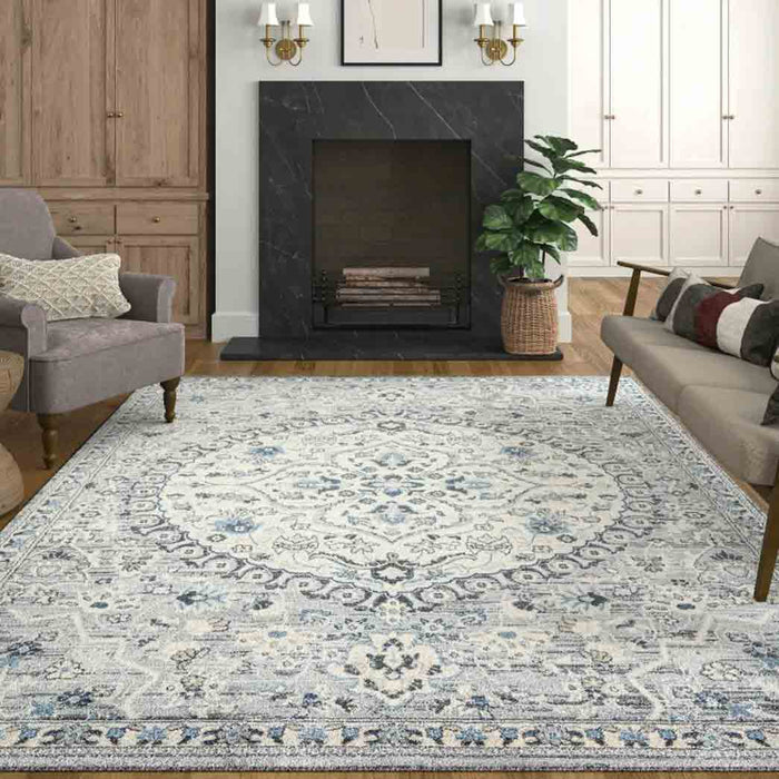 Tyse Area Rugs Tuscany 5'3"x7'3" Gray TUS1109