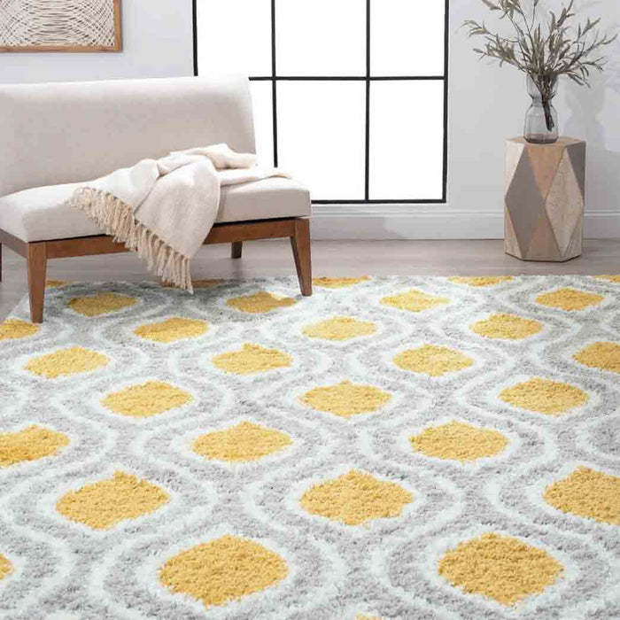 Tyse Area Rugs Uptown Shag 5'3"x7'3" Gold UPT1010