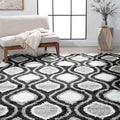 Tyse Area Rugs Uptown Shag 4'x5'3" White UPT1048