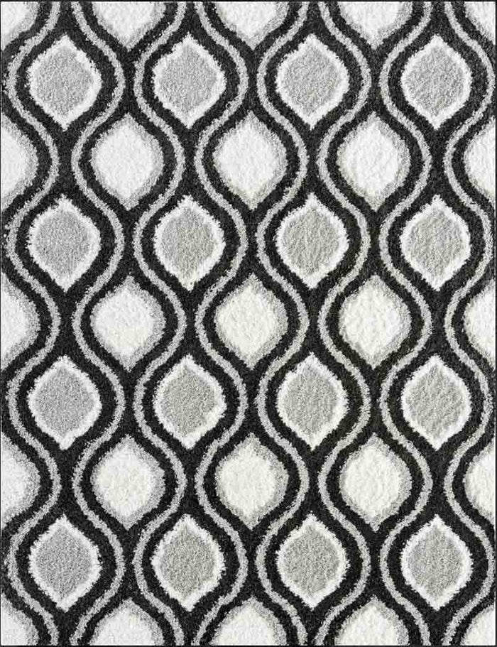 Tyse Area Rugs Uptown Shag White UPT1048