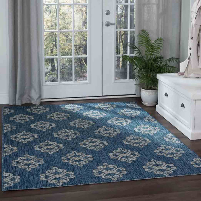 Tyse Area Rugs Veranda 5'3"x7'3" Indigo VND1514