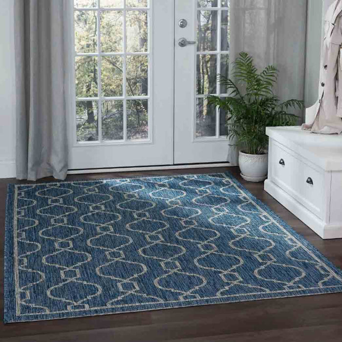 Tyse Area Rugs Veranda 5'3"x7'3" Indigo VND1614