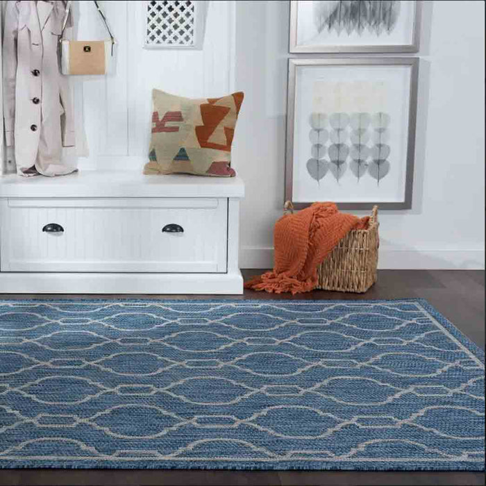 Tyse Area Rugs Veranda 7'10"x10'3"Indigo VND1614