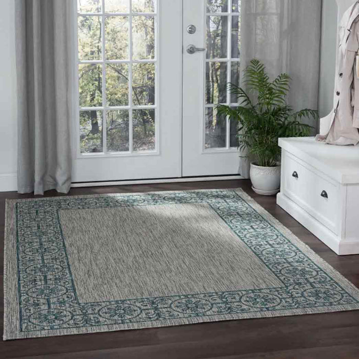 Tyse Area Rugs Veranda 5'3"x7'3" Teal VND1815