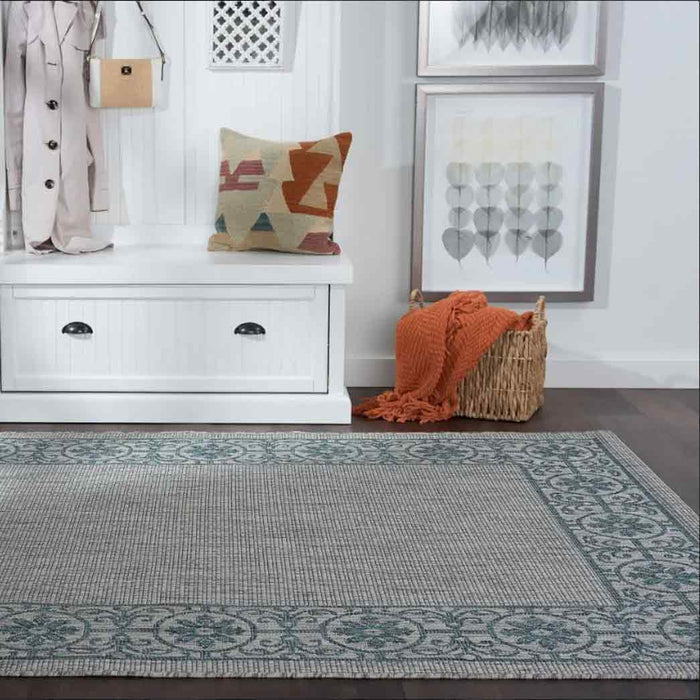 Tyse Area Rugs Veranda 7'10"x10'3" Teal VND1815