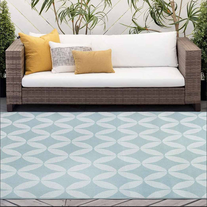 Tyse Area Rugs Vista Aqua VIS1015 5'x6'11"