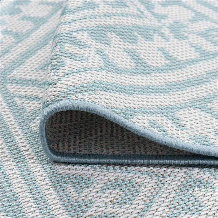 Tyse Area Rugs Vista Aqua VIS1115 thickness and backing