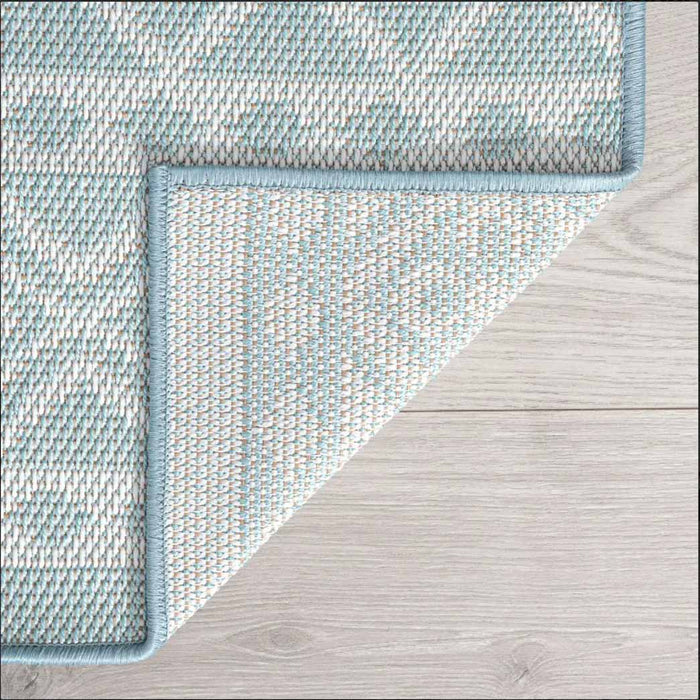 Tyse Area Rugs Vista Aqua VIS1115 backing