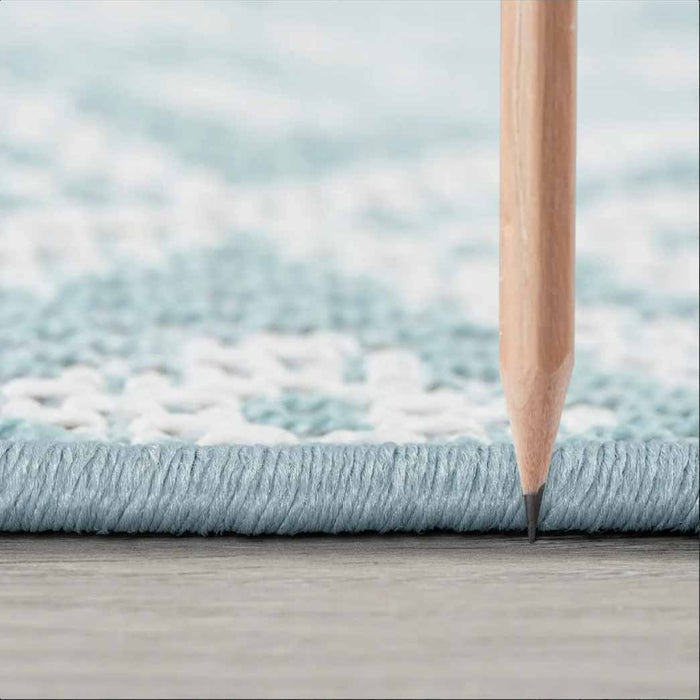 Tyse Area Rugs Vista Aqua VIS1115 thick pic