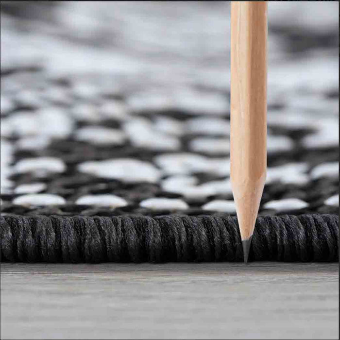 Tyse Area Rugs Vista Charcoal VIS1218 thick pic