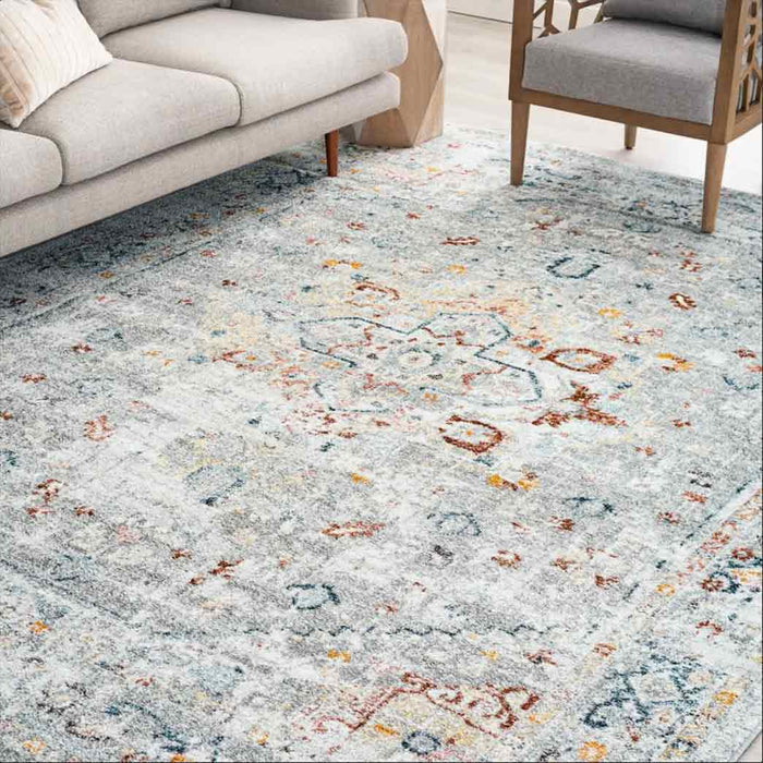 Tyse Area Rugs Wakefield 7'10"x10'3" Silver WFL4110