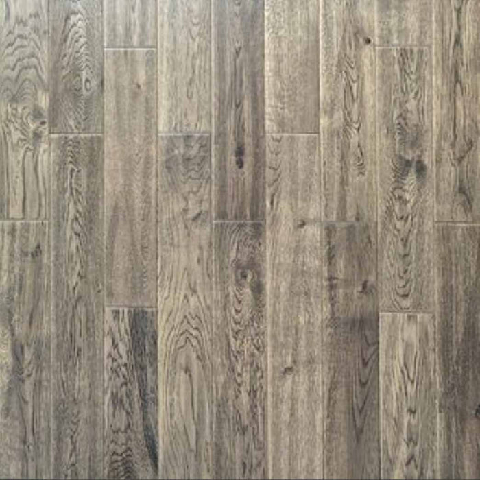 Terra Flooring Oak Hand Scraped 5" Solid Hardwood Battleship JWC050PT