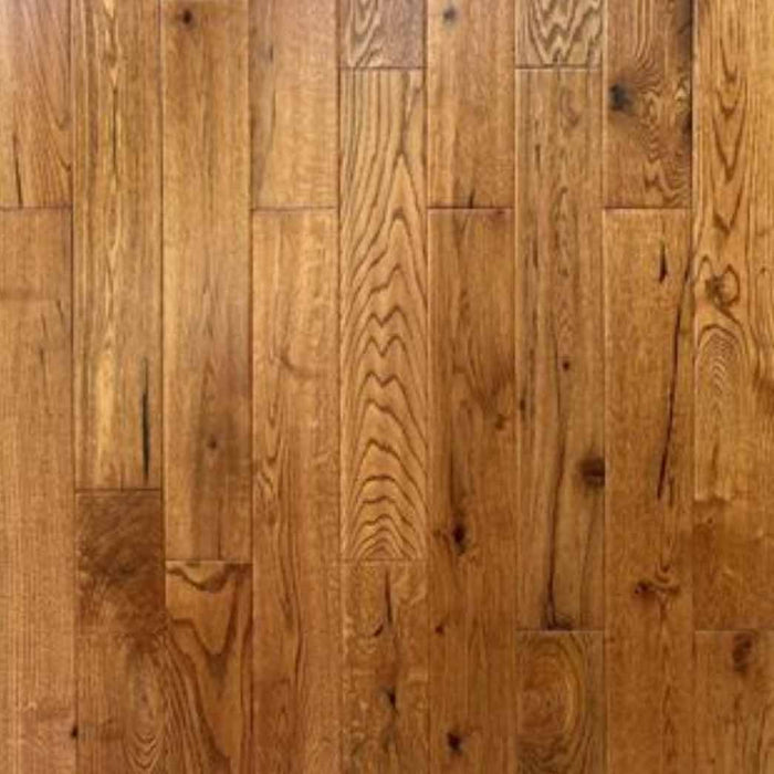Terra Flooring Oak Hand Scraped 5" Solid Hardwood Butterscotch JWC050B