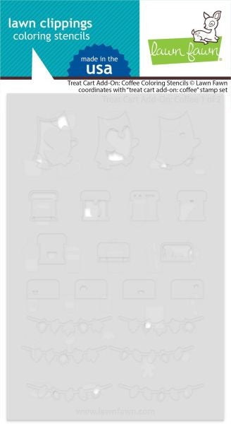Treat Cart Add On: Coffee - Coloring Stencils