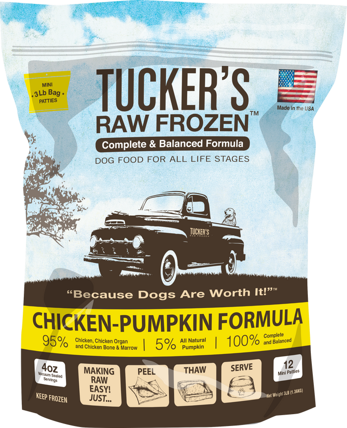 Tucker's Chicken-Pumpkin Complete and Balanced Raw Diets for Dogs