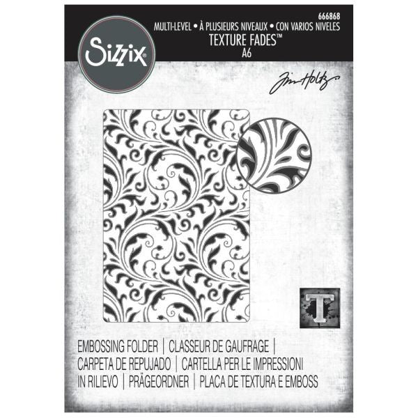 Vault Flourish- Multi Level Textured Impressions Embossing Folder
