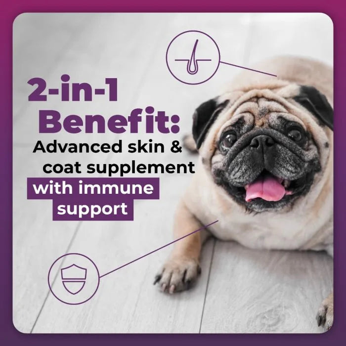 Vetriscience Omega Plus Advanced Skin Supplement for Dogs CHEWS