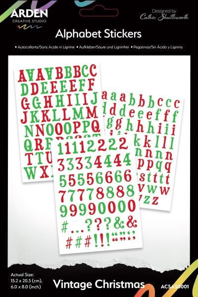 Vintage Christmas - Alphabet Stickers