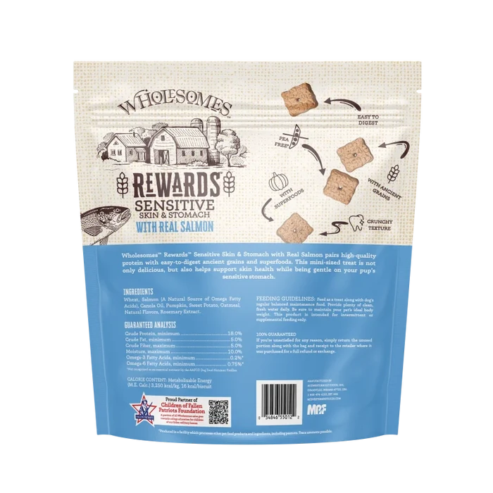 Wholesomes Rewards Sensitive Skin & Stomach Salmon For Dogs