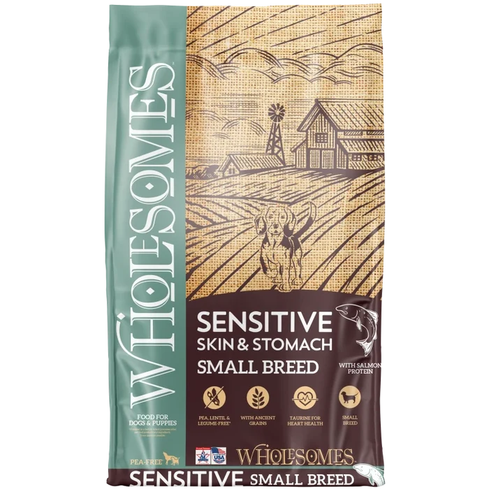 Wholesomes Sensitive Skin & Stomach Small Breed with Salmon Protein For Dogs & Puppies