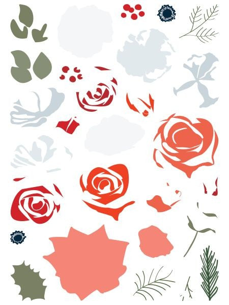 Winter Blooms Layering Stamps