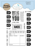 Winter Wanderlust Collection - Clear Stamps - Months