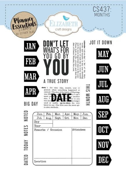 Winter Wanderlust Collection - Clear Stamps - Months