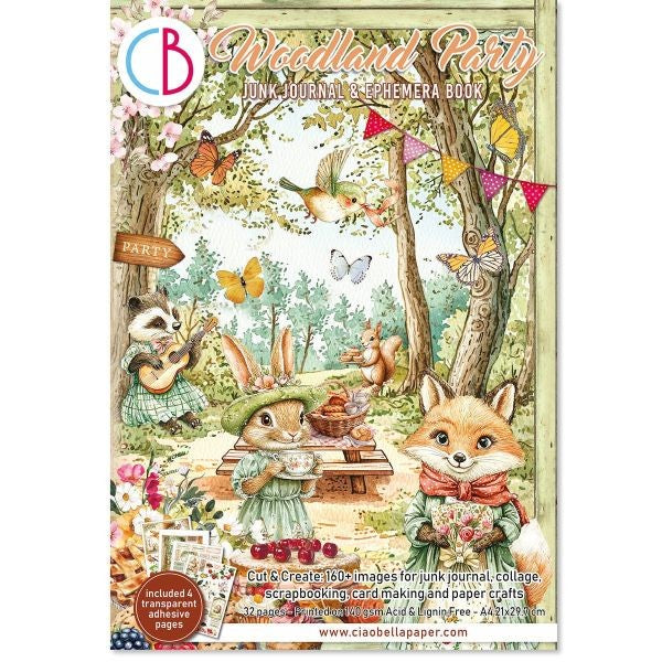 Woodland Party Junk Journal & Ephemera Book
