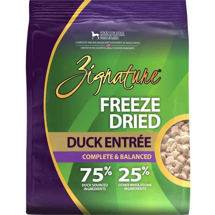 Zignature Freeze Dried Duck Entrée Dog Food